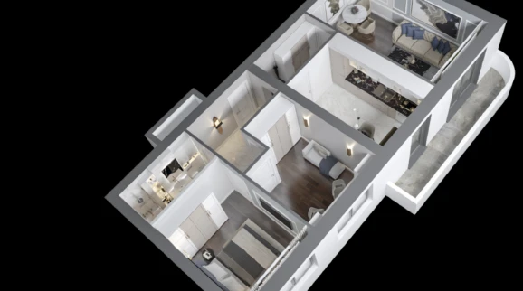 Oferta Apartament nou de vanzare 3 camere <span>decomandat</span> Podu Ros imagine 12