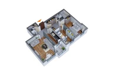 Apartament nou de vanzare 3 camere  decomandat  Blocuri Noi 145015