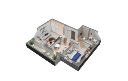 Apartament nou de vanzare 2 camere  decomandat  Canta 142760