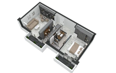 Apartament nou de vanzare 2 camere  decomandat  Pacurari 138952