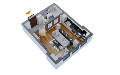 Apartament nou de vanzare o camera  semidecomandat  Canta 145008
