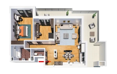 Apartament nou de vanzare 3 camere  decomandat  Tatarasi 130038