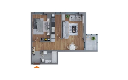 Apartament nou de vanzare 2 camere  decomandat  Canta 145012