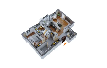 Apartament nou de vanzare 3 camere  decomandat  Canta 145014