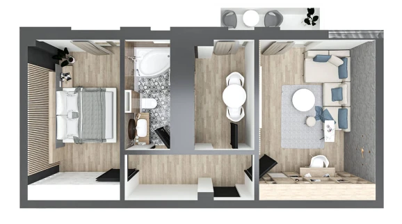 Oferta Apartament nou de vanzare 2 camere decomandat Pacurari imagine 3